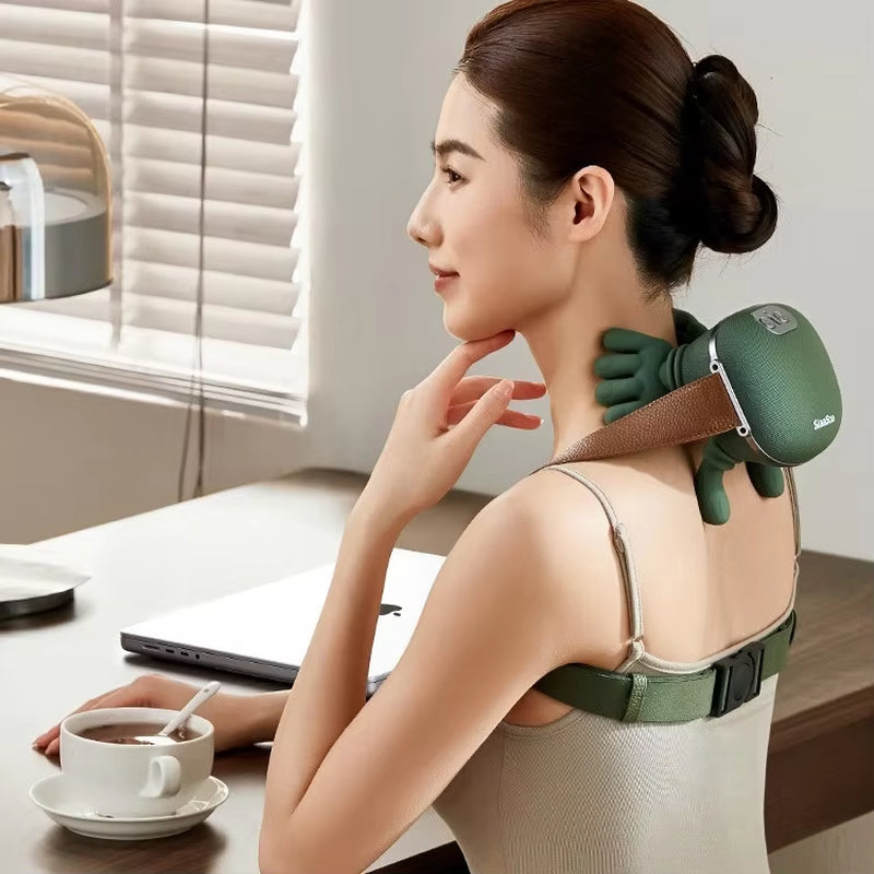 Rechargeable Infrared Heating Neck Massager Shiatsu Smart Neck and Shoulder Massager